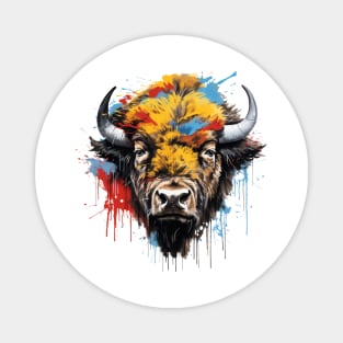 Graffiti American Bison Magnet